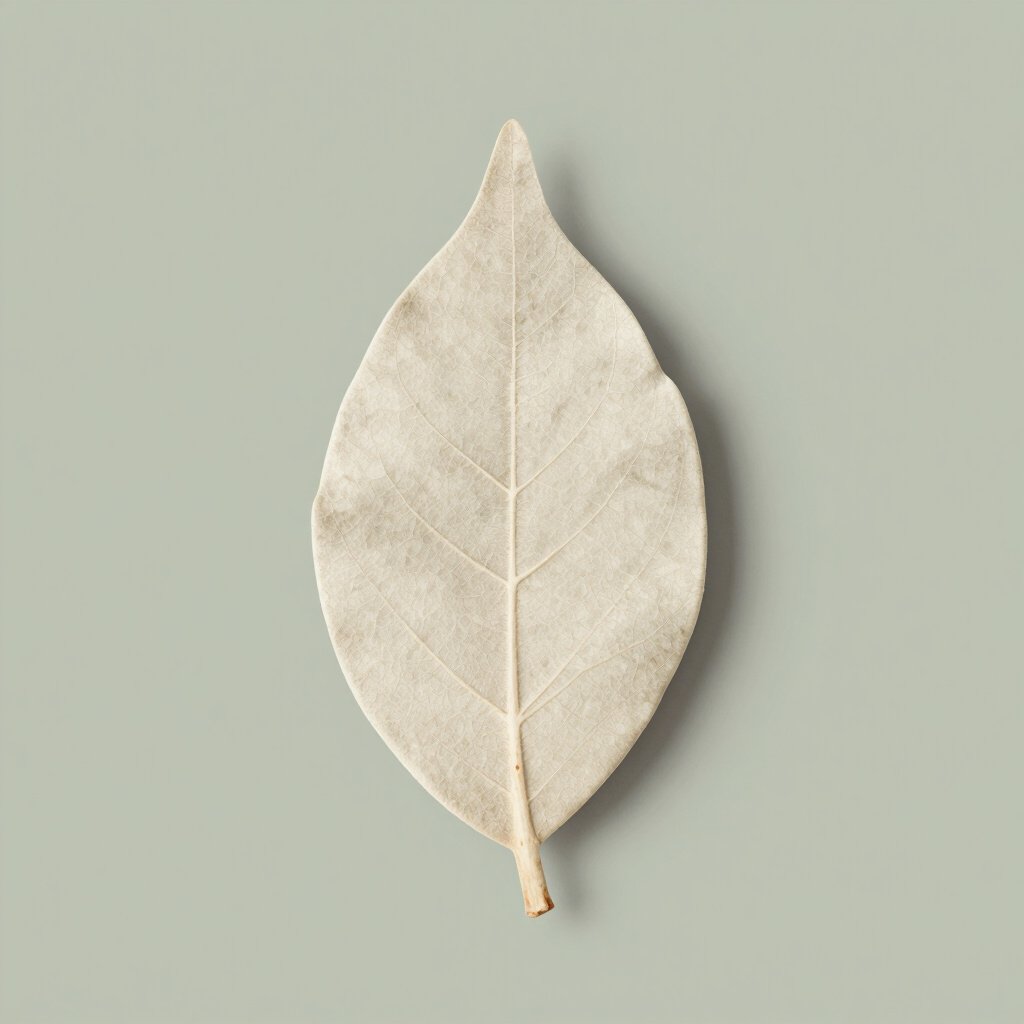 Bay leaf botanical study on sage